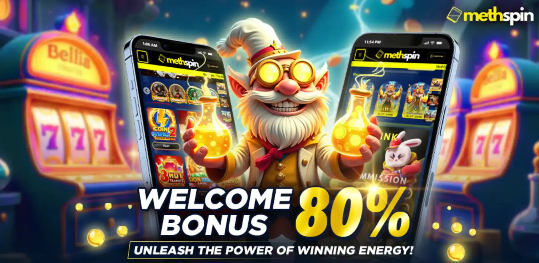 Methspin Welcome Bonus Deposit 80%